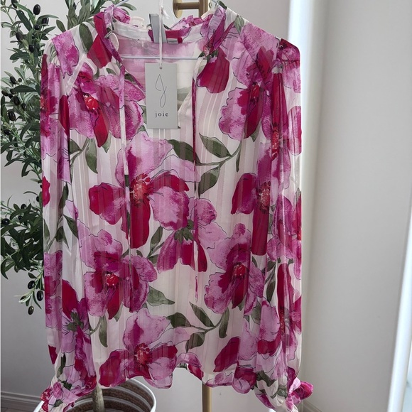 Joie Women's Floral Pink Blouse - Picture 1 of 6